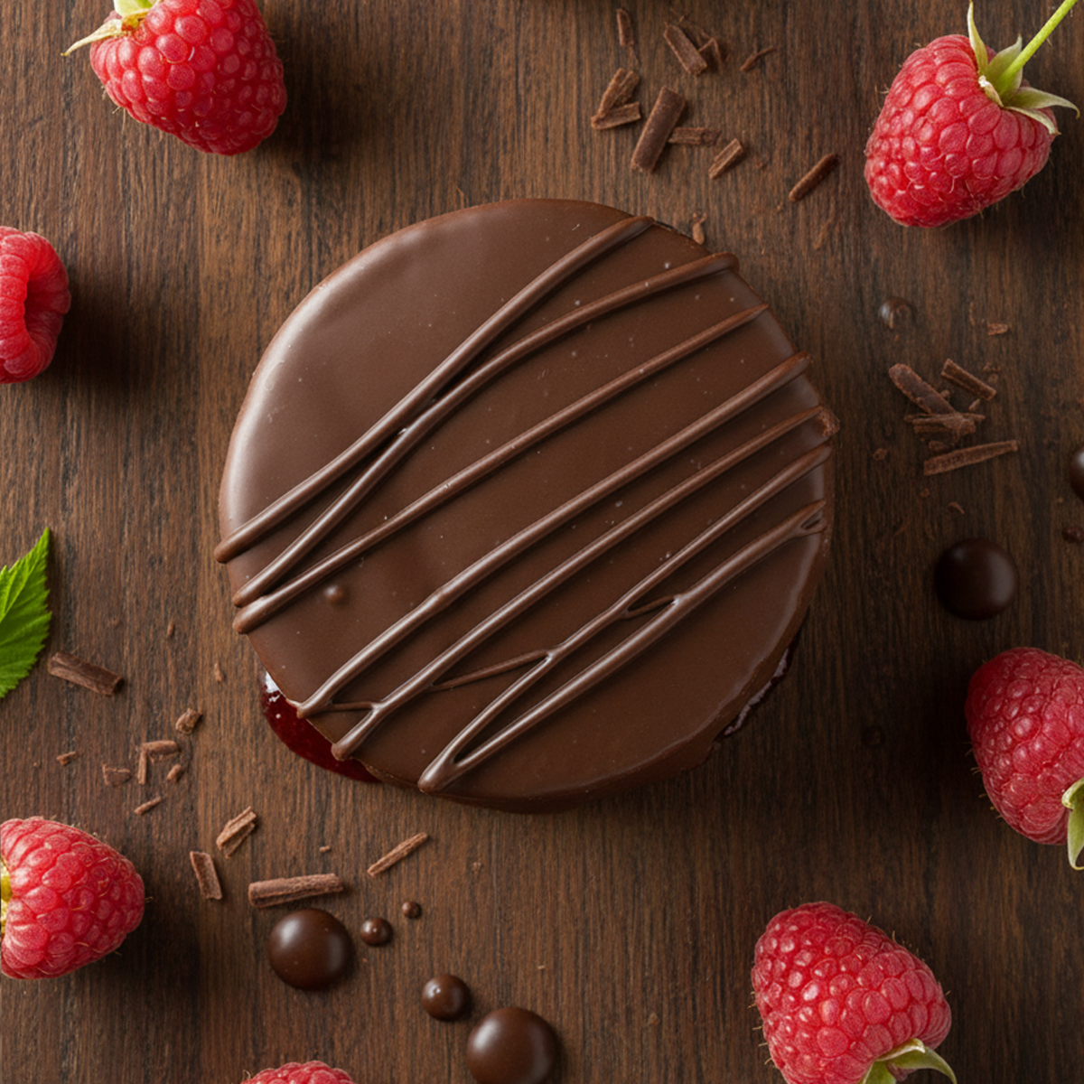ALFAJOR DARK CHOCOLATE AND BERRIES